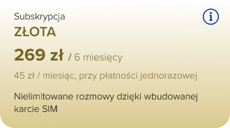 Subskrypcja Złota (6 miesięcy)